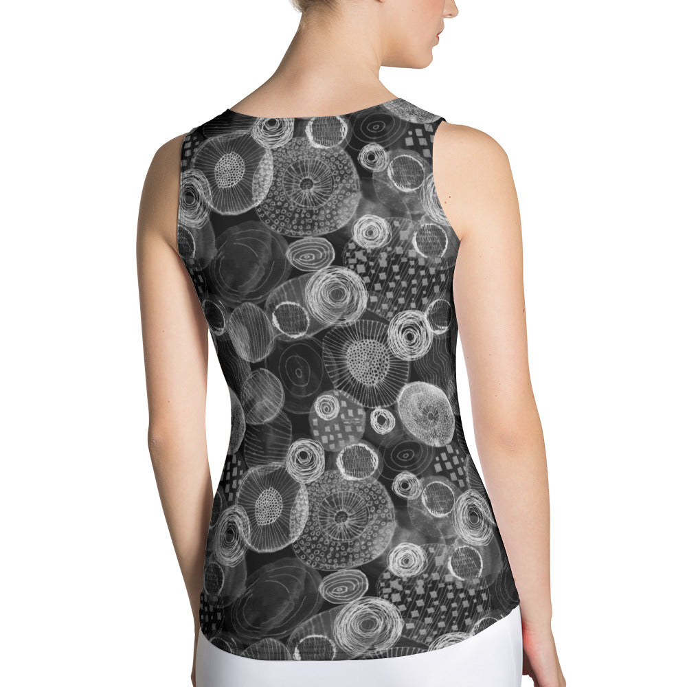 Tank Top bubble zwart/wit