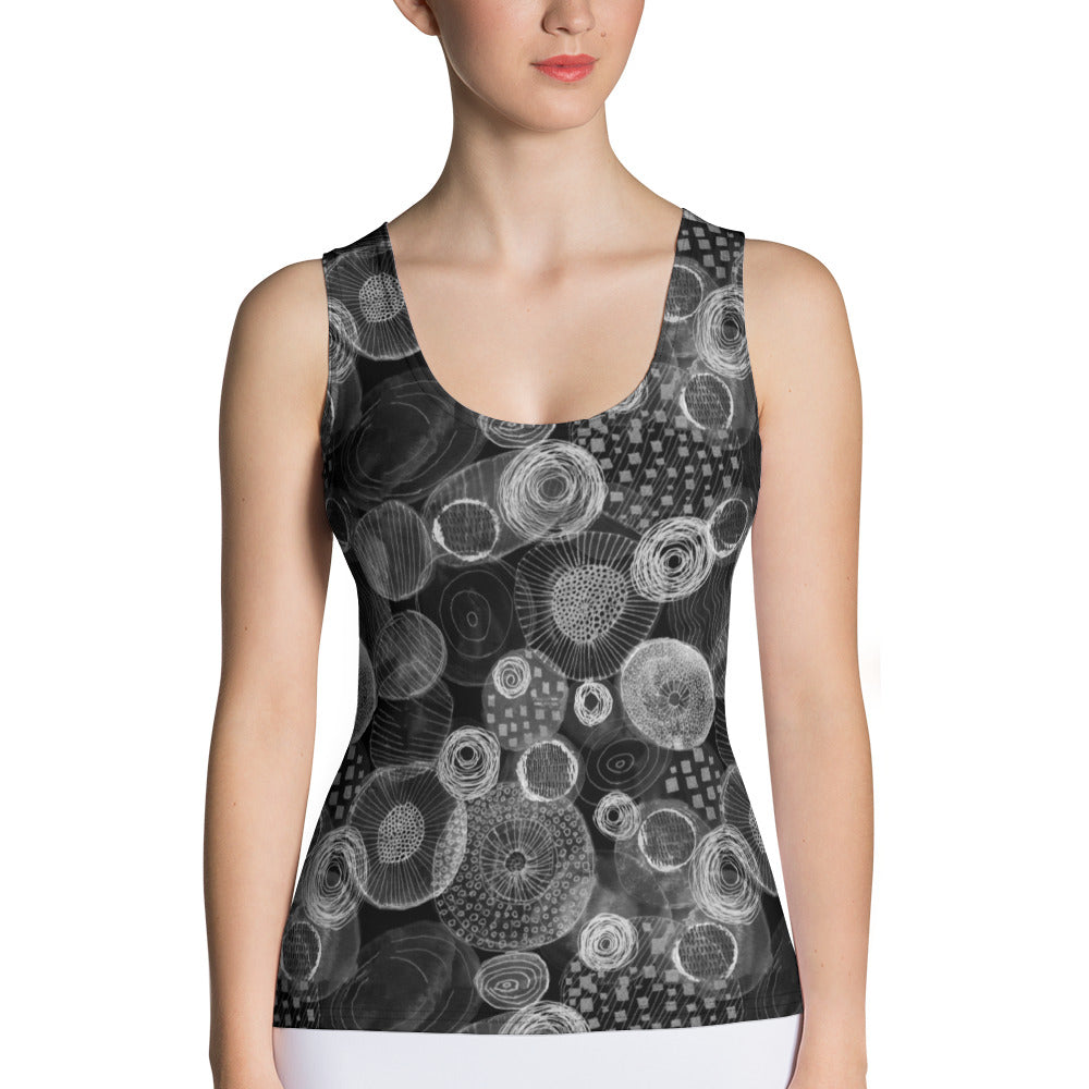 Tank Top bubble zwart/wit