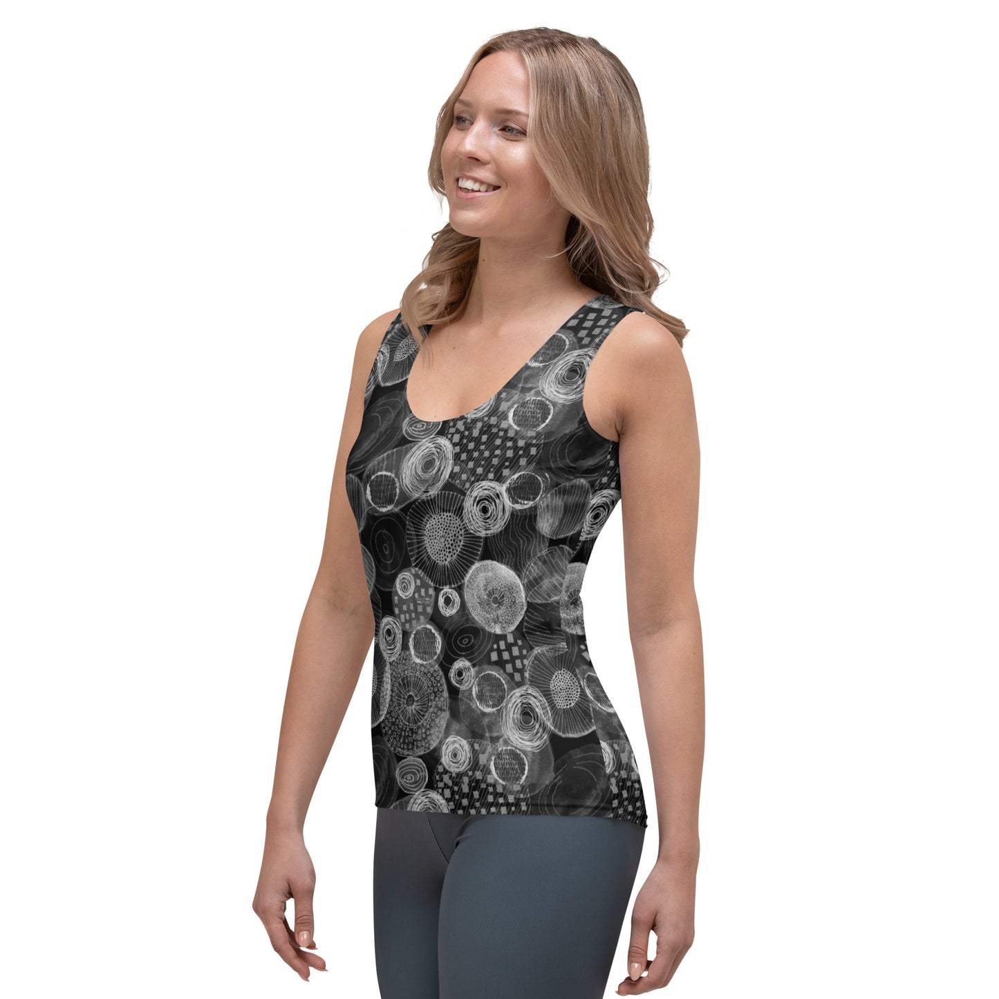 Tank Top bubble zwart/wit