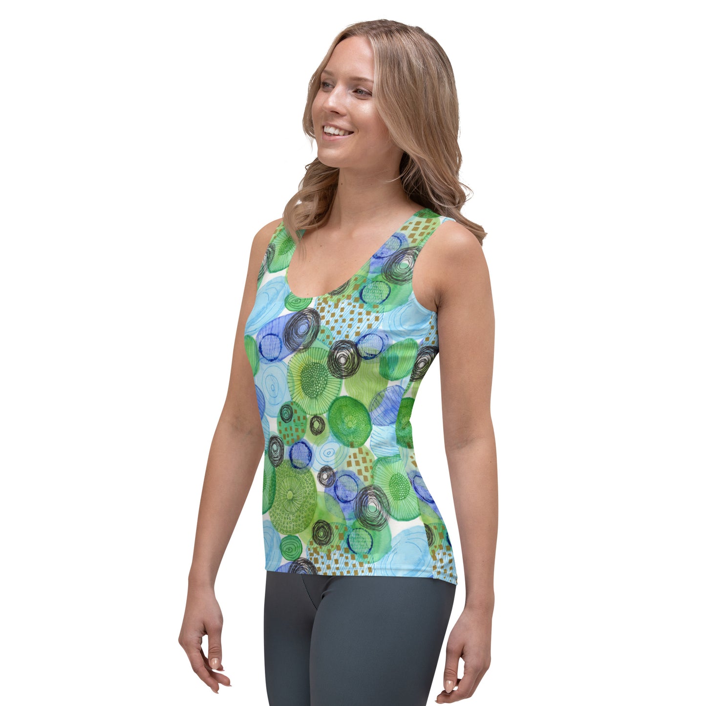 Tank top Bubble groen