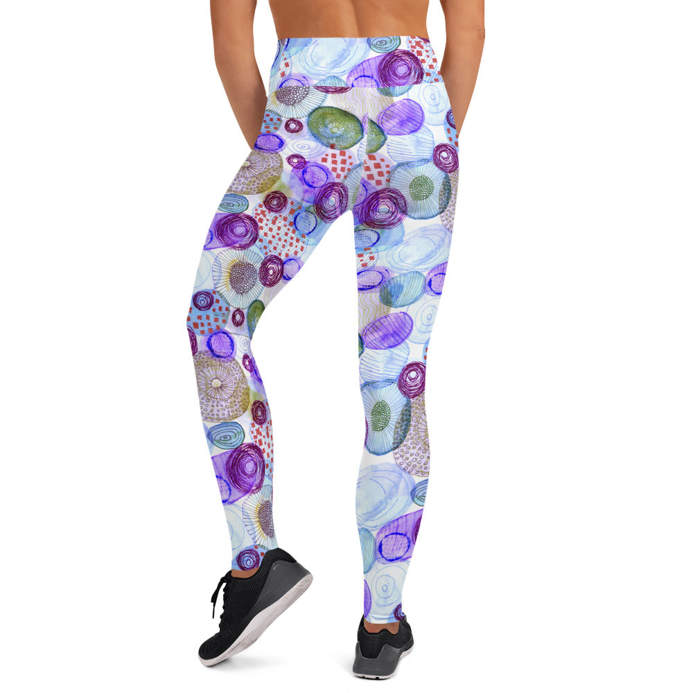 Yogalegging bubble paars