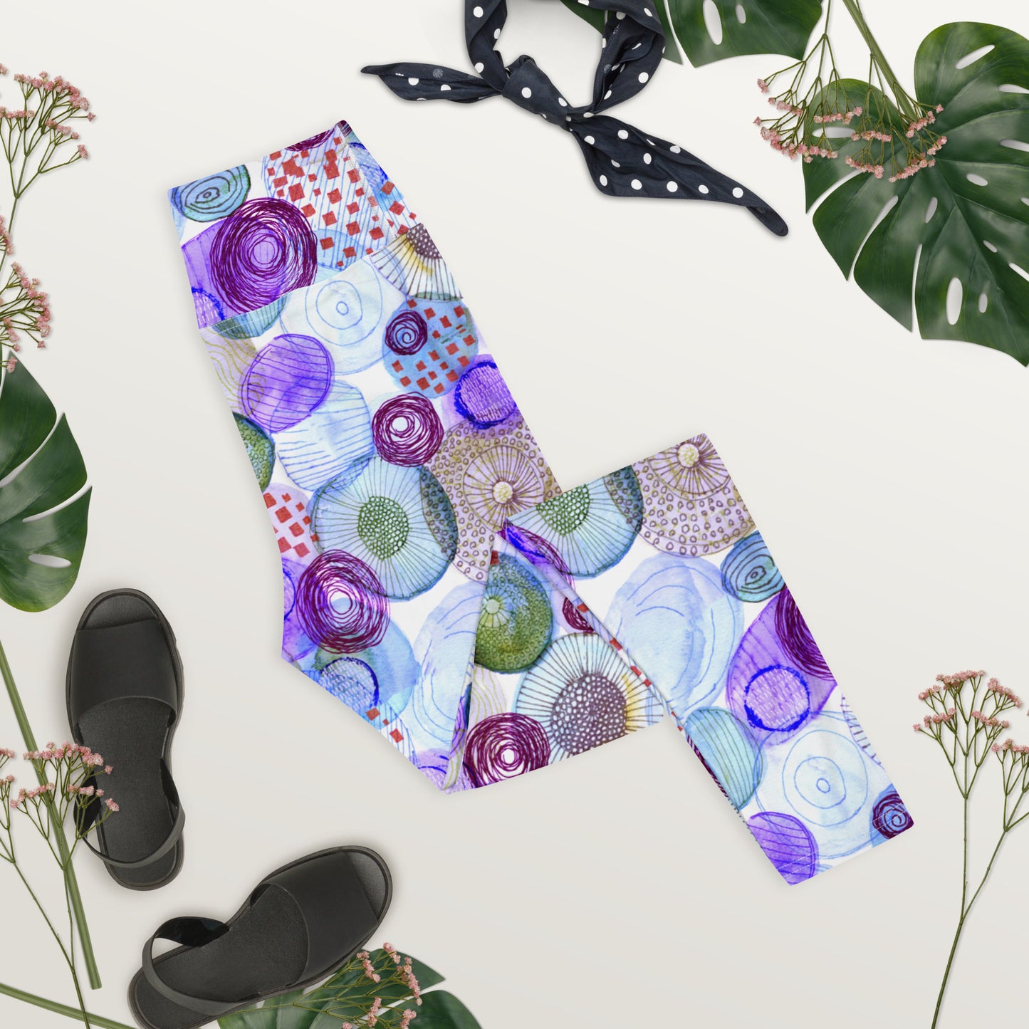 Yogalegging bubble paars