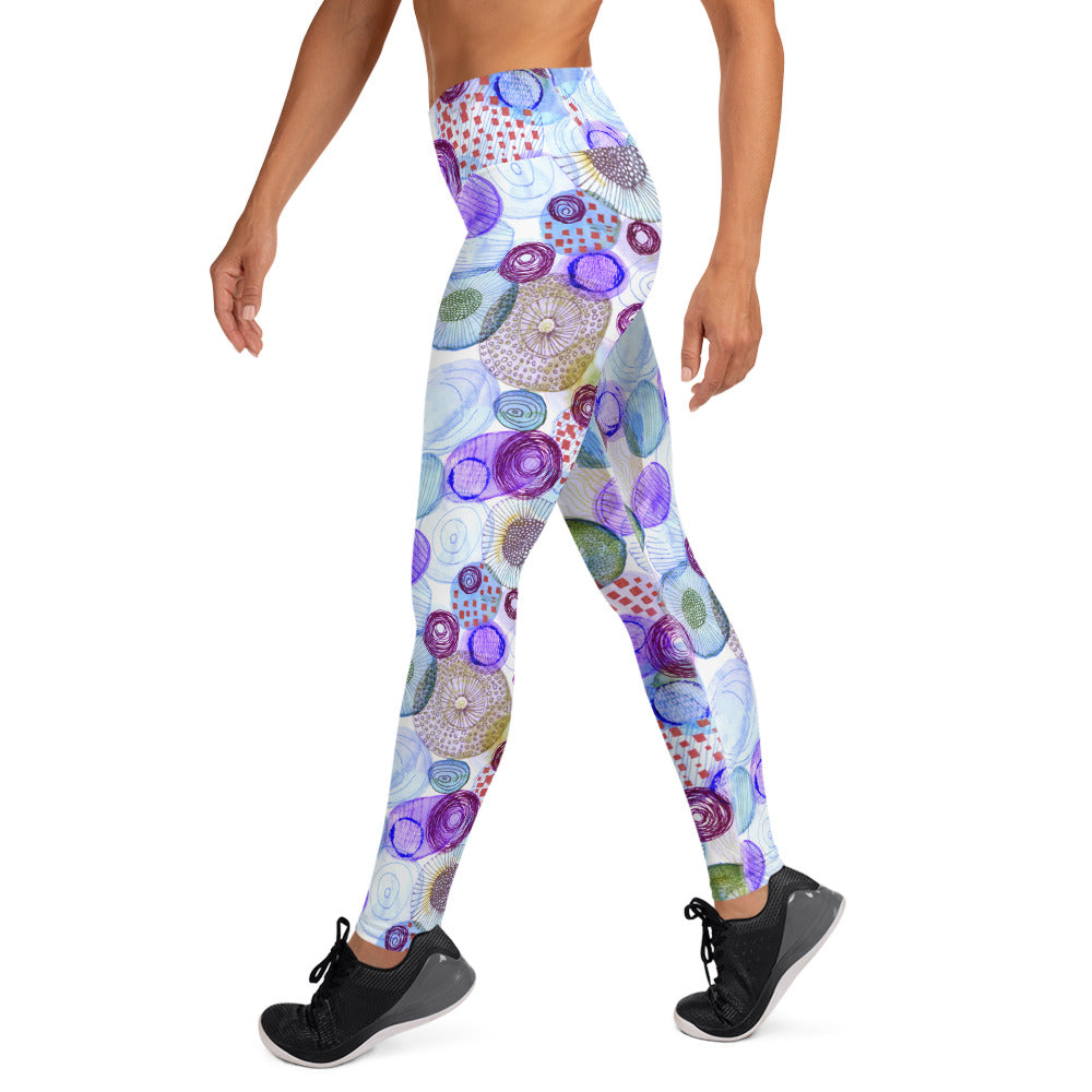 Yogalegging bubble paars
