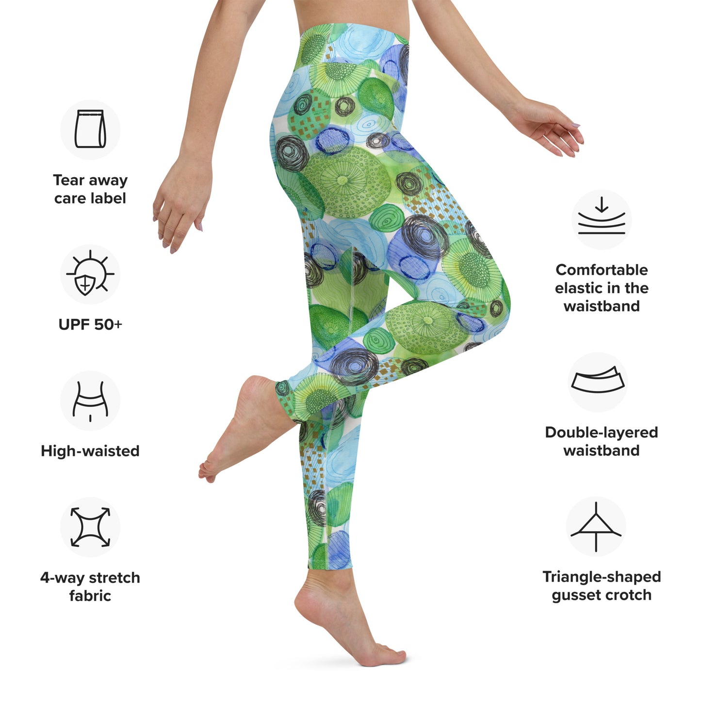 Yogalegging bubble groen