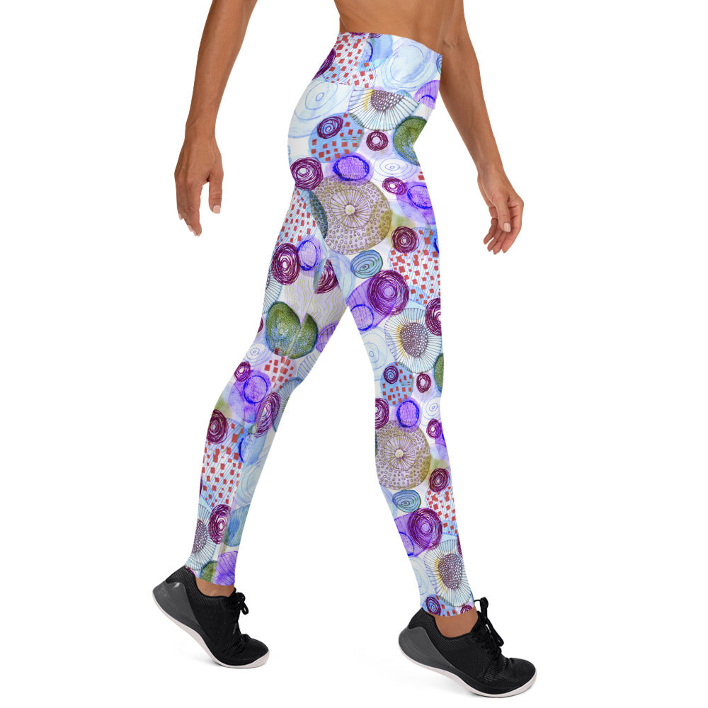 Yogalegging bubble paars